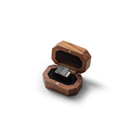 Silver Signet Wave Ring - In Ring Box